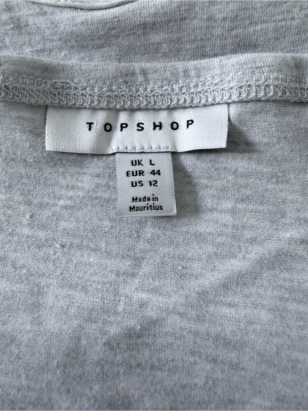 Topshop Light Heather Grey Fitted Halter Top. - Picture 5 of 8